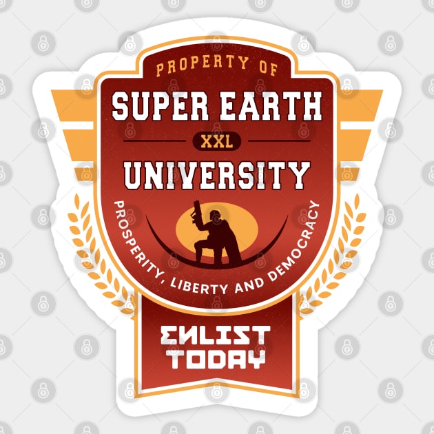 Super Earth University Emblem Sticker by Lagelantee